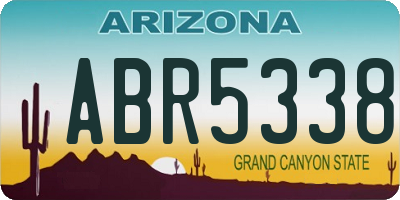 AZ license plate ABR5338