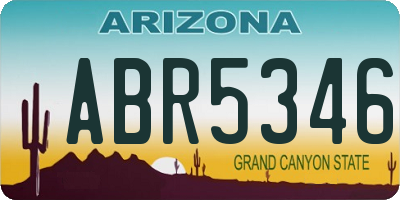 AZ license plate ABR5346