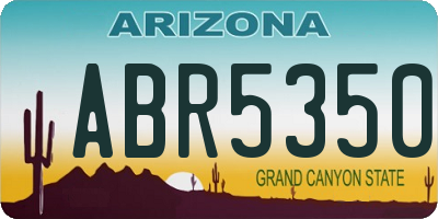 AZ license plate ABR5350