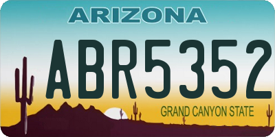 AZ license plate ABR5352
