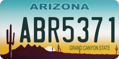 AZ license plate ABR5371