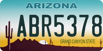 AZ license plate ABR5378