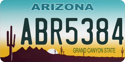 AZ license plate ABR5384