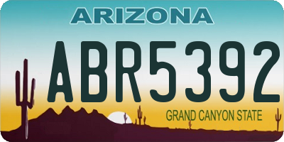 AZ license plate ABR5392
