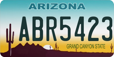 AZ license plate ABR5423