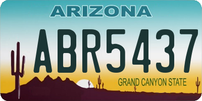AZ license plate ABR5437