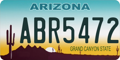 AZ license plate ABR5472