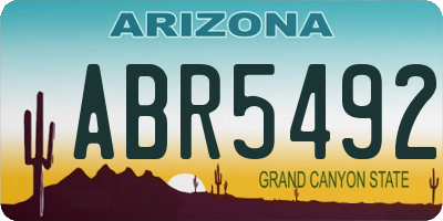 AZ license plate ABR5492