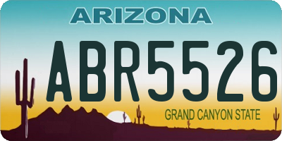 AZ license plate ABR5526