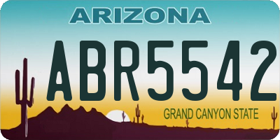 AZ license plate ABR5542
