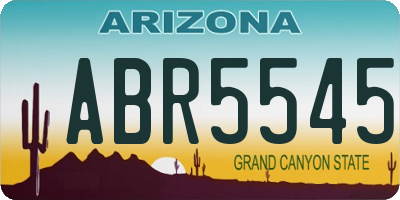 AZ license plate ABR5545