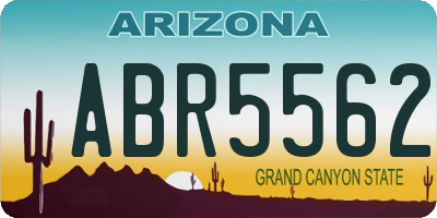 AZ license plate ABR5562