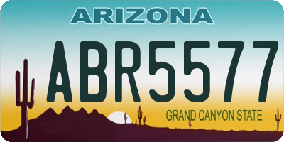 AZ license plate ABR5577
