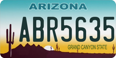 AZ license plate ABR5635