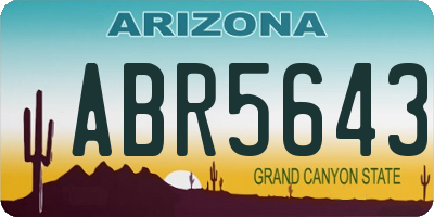 AZ license plate ABR5643