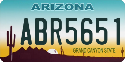 AZ license plate ABR5651