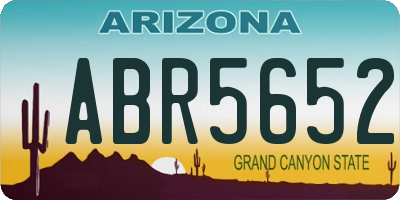 AZ license plate ABR5652