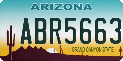 AZ license plate ABR5663