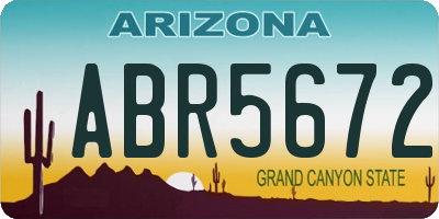 AZ license plate ABR5672
