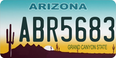 AZ license plate ABR5683