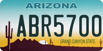 AZ license plate ABR5700