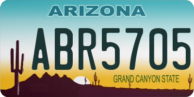 AZ license plate ABR5705