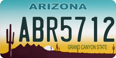 AZ license plate ABR5712