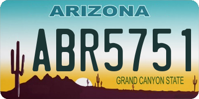 AZ license plate ABR5751