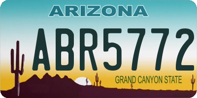 AZ license plate ABR5772