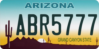 AZ license plate ABR5777