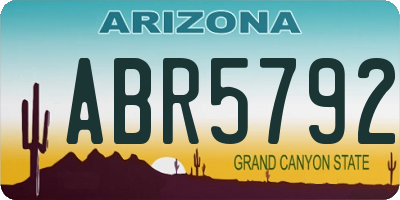 AZ license plate ABR5792