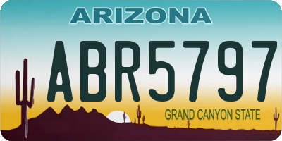 AZ license plate ABR5797