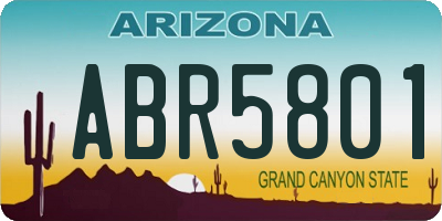 AZ license plate ABR5801