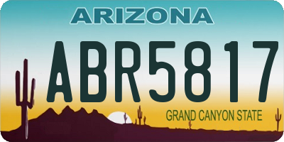 AZ license plate ABR5817