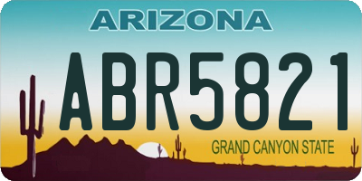 AZ license plate ABR5821
