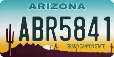 AZ license plate ABR5841