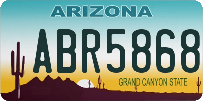 AZ license plate ABR5868