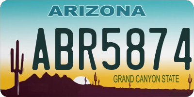 AZ license plate ABR5874