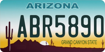 AZ license plate ABR5890