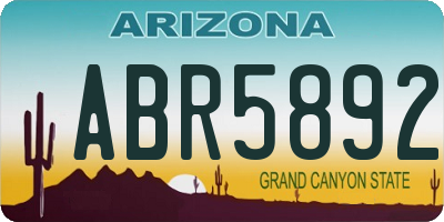 AZ license plate ABR5892