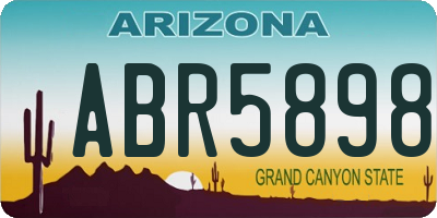 AZ license plate ABR5898