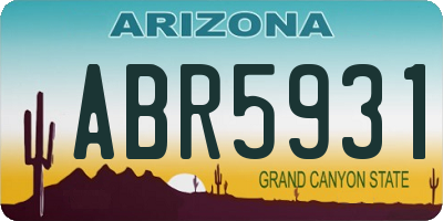 AZ license plate ABR5931