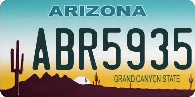AZ license plate ABR5935