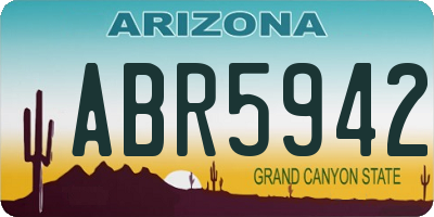 AZ license plate ABR5942