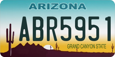 AZ license plate ABR5951