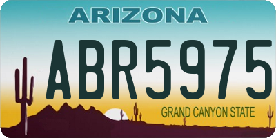 AZ license plate ABR5975