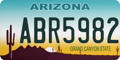 AZ license plate ABR5982