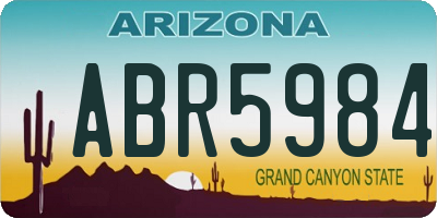 AZ license plate ABR5984
