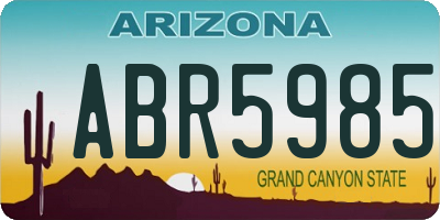 AZ license plate ABR5985