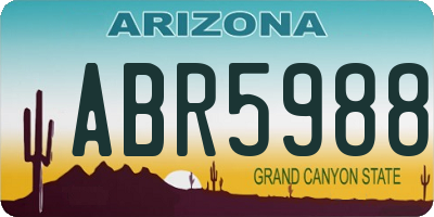 AZ license plate ABR5988